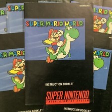 Super Mario World Super Nintendo SNES Instruction Manual Only