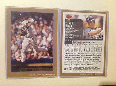 2000 # Ed Sich / 49 Hergestellt 5x7 Topps Jumbo Derek Jeter Yankees Gold Ausgabe