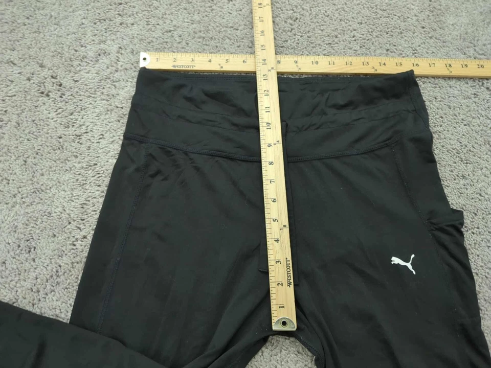 Puma Joggers Mujer XL Negro Pull On Leggings Recortados Logo Atlético Informal Foto 3 de 4