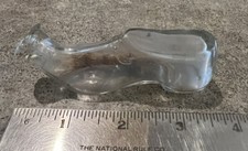 Antique Small Victorian Figural Glass Shoe Bottle - perfume or ink - damaged