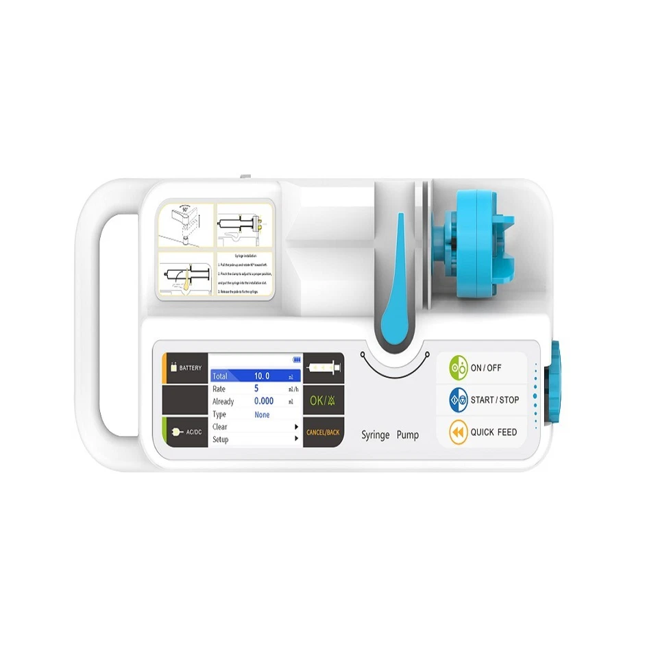 Medical Syringe Infusion Pump Human Use SP950 w/ LCD Display & Real-Time Alarms - Image 3 of 4