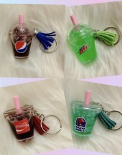 Liquid Soda Drink Keychain
