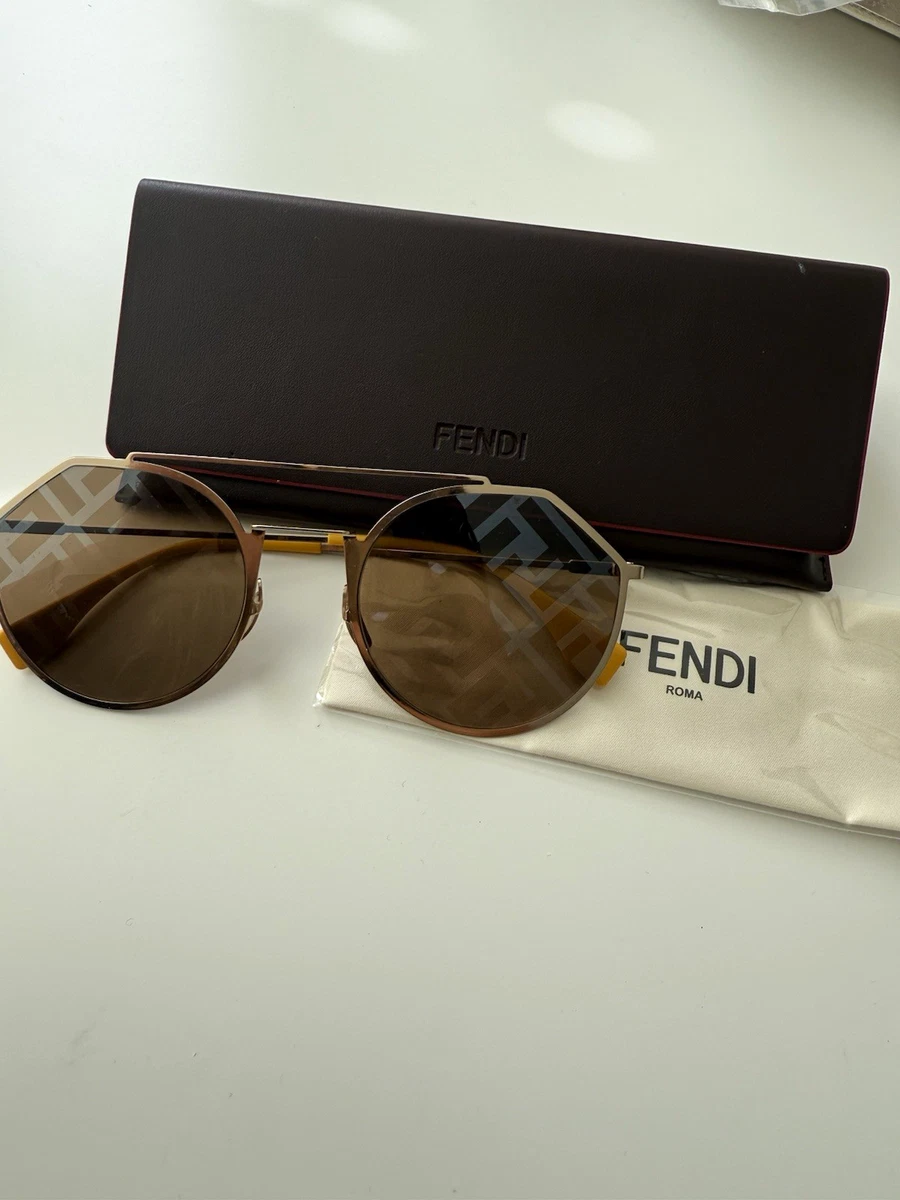 Fendi Brown Round Sunglasses for Women for sale | eBay display picture 2