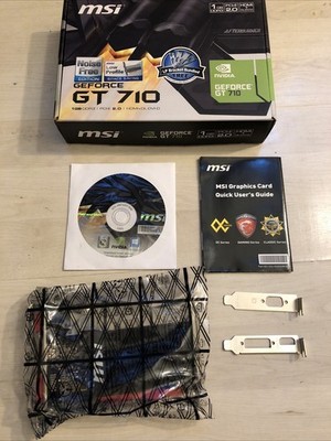 MSI GeForce GT 710 1024MB DDR3 Grafikkarte  1 GB  PCI-E 2.0 HDMI DL-DVI-D