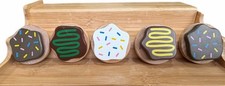5 Melissa Doug Wooden Slice Bake Cookies REPLACEMENT COOKIES 1