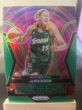 LAUREN JACKSON 2025 Panini Prizm WNBA PIONEERS Seattle Storm #4 Green Prizm - 2d