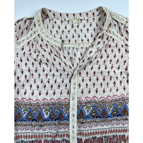 Chelsea & Violet Womens Boho Fairy Lace Long Sleeve Romper Cream Blue Red Large