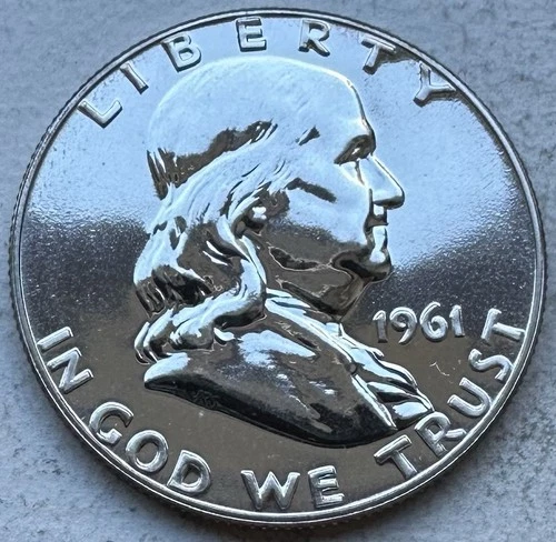 1961 Proof Franklin Half Dollar 90% Silver-INV#8557