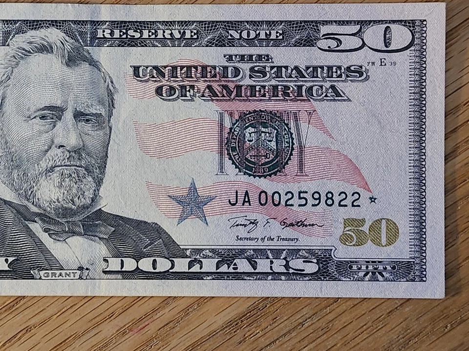 2009 $50 "STAR NOTE" BOSTON DISTRICT JA00259822* 640K RUN - Image 4 of 4