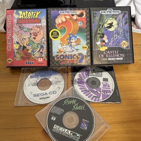 Sega CD 32X Genesis 2 Tower Of Power W Power Cables CD 32X