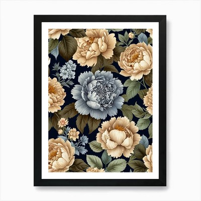 Pfingstrosen 3 Kunstdruck gerahmt Wandbild Poster Leinwanddruck Bild