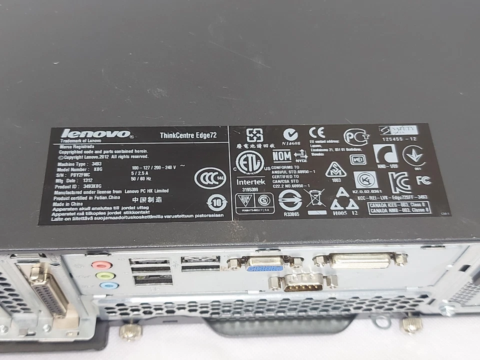 Lenovo ThinkCentre Edge 72 PC Intel Core i3-3240 @3.40GHz 8GB RAM No HDD/SSD - Image 4 of 4