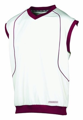Mitre Prostar Kinder Cricket Jersey Blaze, Sweatshirt Weste, Weiß, 128 cm