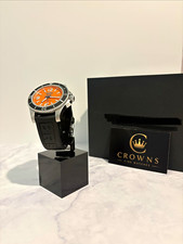 Breitling Superocean A17366 Automatic Orange Dial Date Black Rubber 42mm 500m