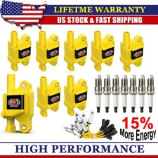 8* Ignition Coil & Spark Plug & Wire For Chevy Silverado 1500 Tahoe GMC UF413 US