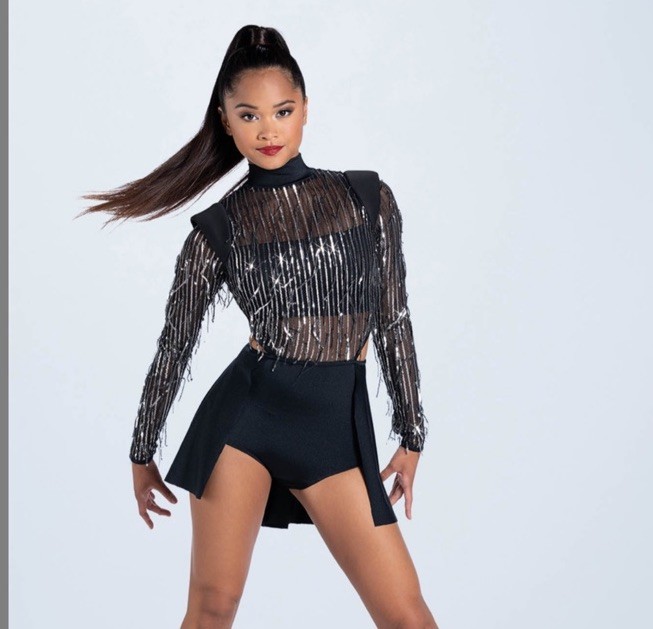 Weissman Elite Kill The Lights Rhinestone Embellished Dance Costume MA NV13199