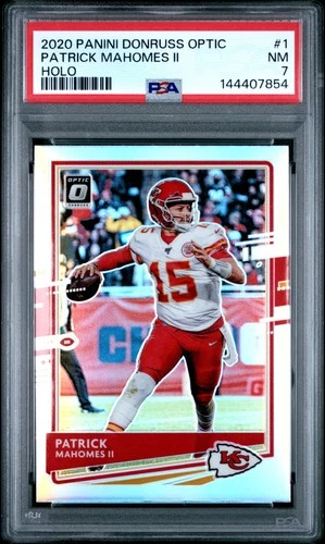 2020 PANINI DONRUSS OPTIC HOLO #1 PATRICK MAHOMES II PSA 7