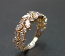 Lab Grown Diamond 1.40 Ct Marquise-Cut Engagement Band EF/VS1 14k Yellow Gold
