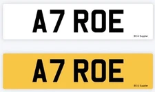 A7 ROE - Cherished Private Number Plate DVLA Personal Car Registration