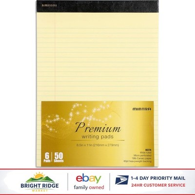 Micro-Perforated Writing Pads, 6 Pack, Perfect for Note Taking and Journaling