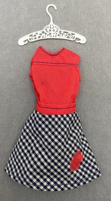Vintage Francie Checker Chums #3278, 1972, Cute Mattel Barbie Mod Era Dress