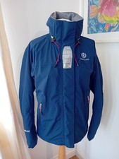 Henri Lloyd giacca blu gore tex vela cappuccio nascosto blu piccola donna/unisex