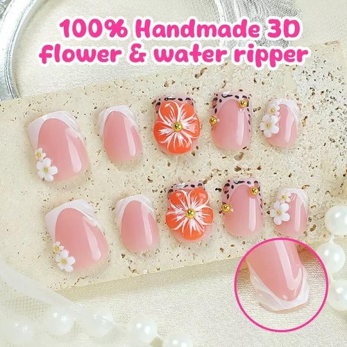 Short Press on Nails Square Fake Nails Leopard 1 Fl Oz (Pack of 1) Style40 - Bild 2 von 6