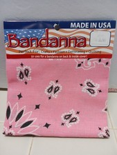 Hav-A-Hank Paisley Bandanna 22"X22" Light Pink NEW MADE IN USA