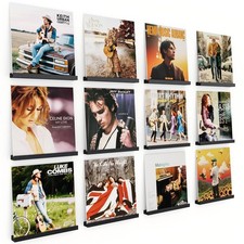 Vinyl Record Shelf Wall Mount, 12 Pack Album Record Holder Wall, 12 inch Viny...