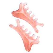 2 Pcs Scalp Meridian Massage Comb Gua Sha Facial Tool Hair Massager