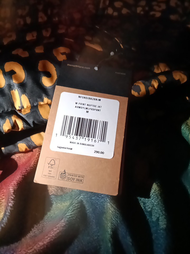THE NORTH FACE Womens MEDIUM Summit Series Brn/Blk Hide Leopard Print Jacket NWT image 4