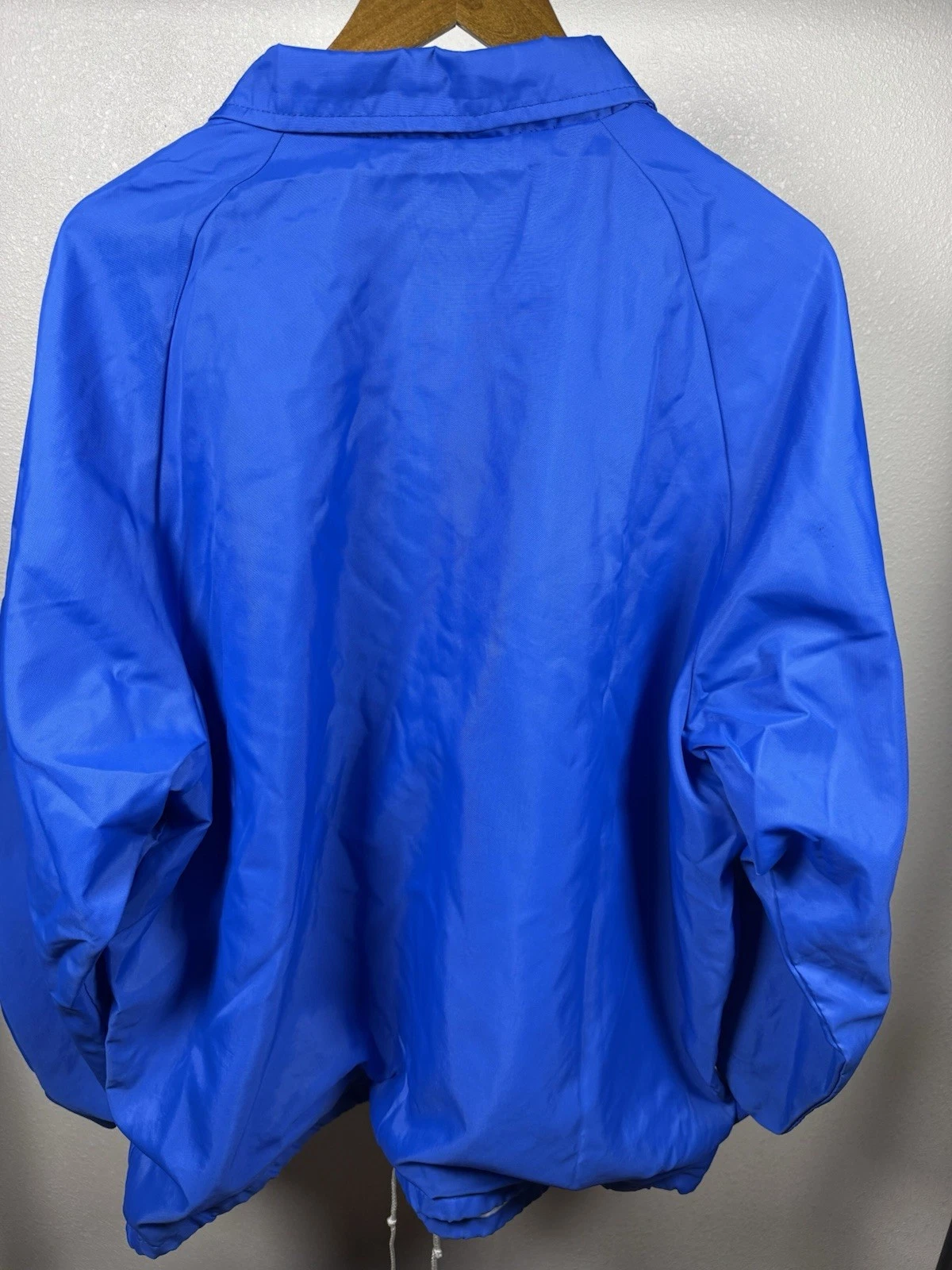 Vintage WestArk Men’s 2XL Blue Nylon Coach Jacket Marine Corps Logo Snap Front - product detail image 12