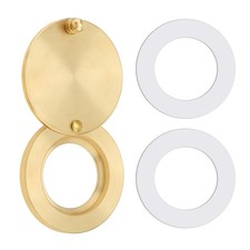 Peephole Cover, Solid Brass Privacy Door Viewer Cover with Double-Sided Self-...