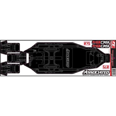 Team Associated RC10SC6.4 FT Chassis Protective Sheet, printed / AE71185