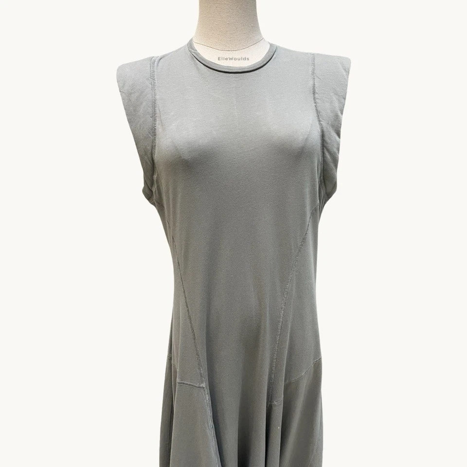 Tibi $345 Tshirt Sleeveless Dress Grey Cotton US Size Medium - Image 3 of 4