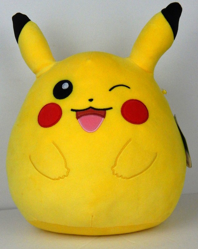 Pokemon Squishmallow Winking Pikachu 10-inch EC Kellytoy 2023 with tag