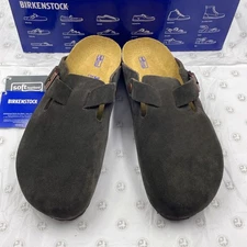 Birkenstock Boston Mocha Leather Narrow/Wide Women/Me Casual EU37-45 Sandal Shoe