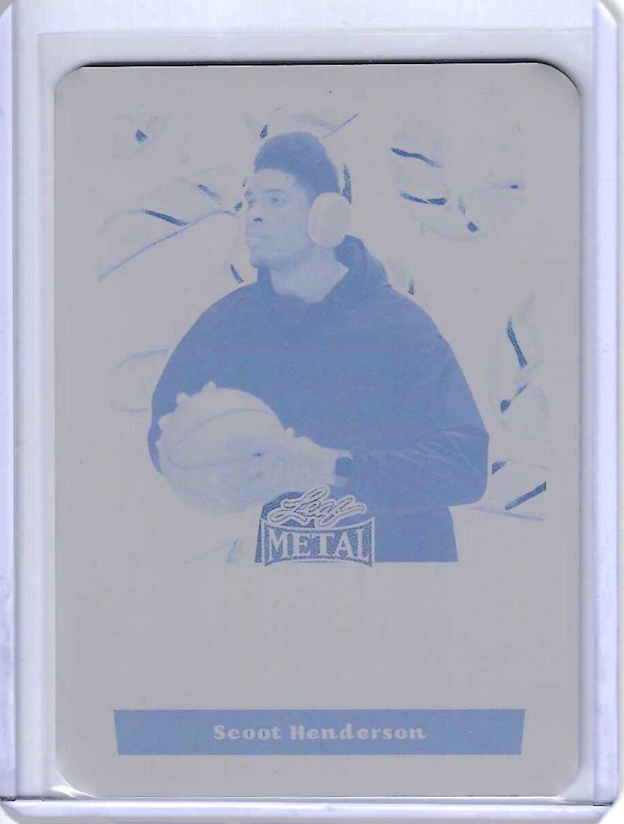 Scoot Henderson 2023 Leaf Exclusive Cyan Printing Plate 1/1 "One of One" #CA-SH1
