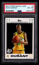 KEVIN DURANT 2007 TOPPS ROOKIE CARD #2 PSA 8 NM-MT 2007-2008 NBA BASKETBALL RC. rookie card picture
