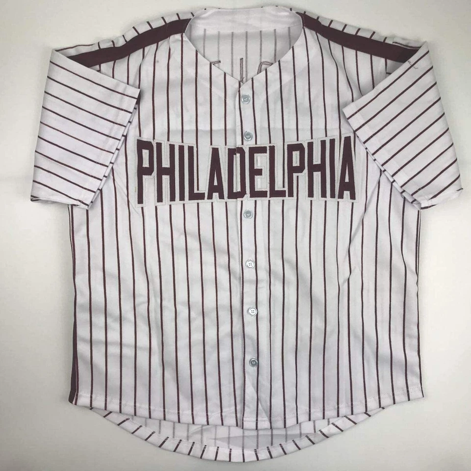 Autographed/Signed Steve Carlton Philadelphia Pinstripe Baseball Jersey JSA COA - Image 4 of 4