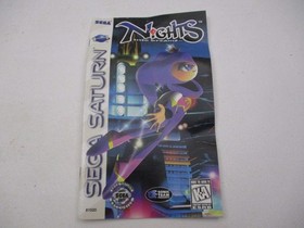 Original Sega Saturn Nights into Dreams Sampler and Manual ONLY Instruction Book