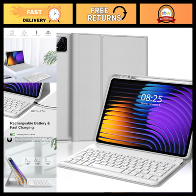 Detachable Magnetic Keyboard Case for Xiaomi Pad 8/7 Pro, Smart Folio Cover, Gre
