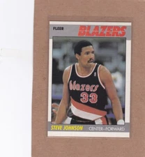 1987-88 FLEER BASKETBALL STEVE JOHNSON #57 TRAILBLAZERS NMMT *A33612