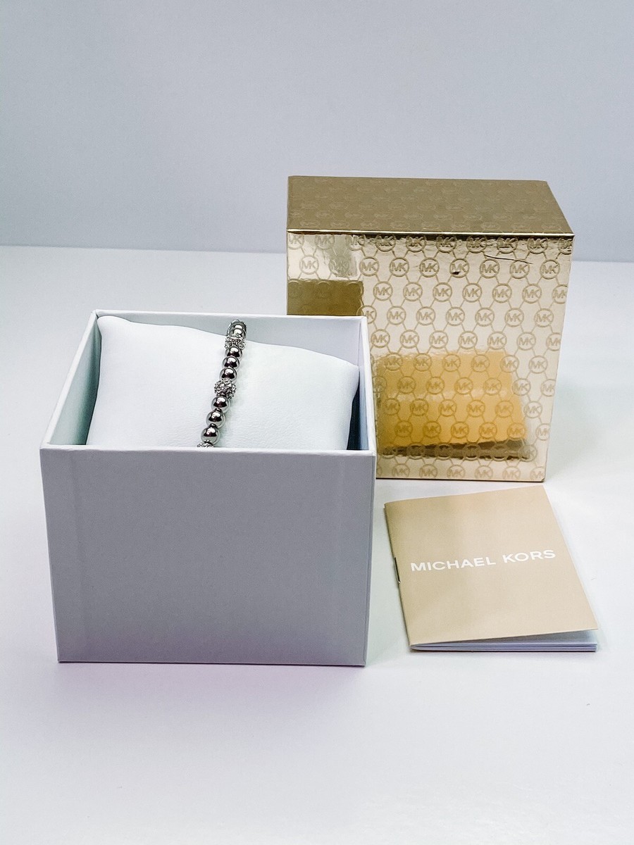 NIB NWT MICHAEL KORS Brilliance Stainless Steel&Crystals