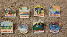 Lot of 8 Outback Steakhouse Pins Orlando Florida, Davie, Bonita Springs, Stuart
