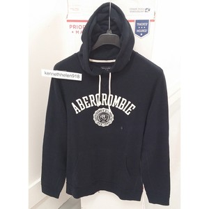 Abercrombie \u0026 Fitch Sudadera con capucha para hombre con logotipo gráfico  con apliques Sudaderas azul marino talla M, L | eBay