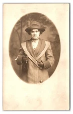 Early 1920s- Lady In Hat Portrait -Real Photo Postcard (UnPosted) *RPPC*
