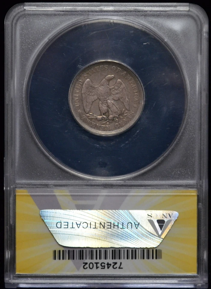 1875-S/S Twenty Cent Piece FS-302 MPD-001 ANACS F15 Details #I995 - Image 2 of 2