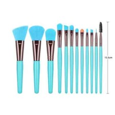 CLEARANCE--12 piece Fluorescent colored handles make up brush set. MUST HAVE
