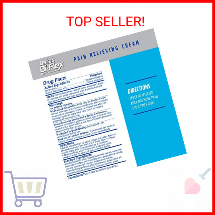 Osteo BiFlex Joint Health Pain Relieving Cream, Arthritis Pain Relief